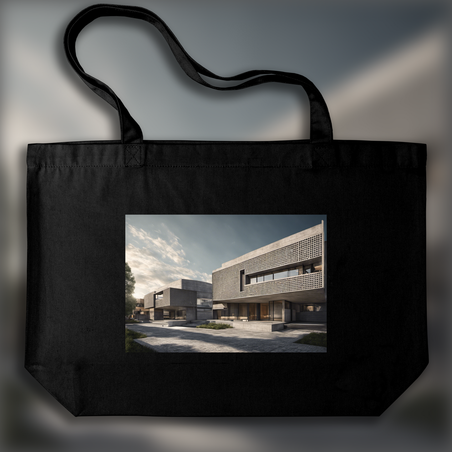 Tote bag - Art Bauhaus, Brutalist architecture, city - 3113094946