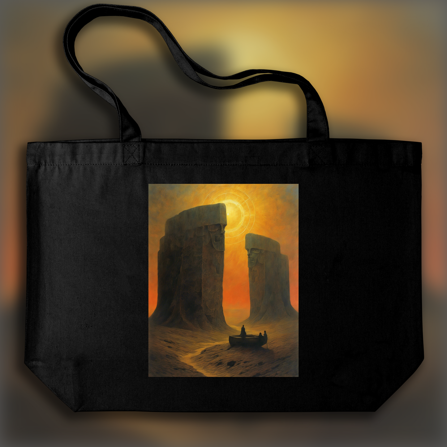 Tote bag - Atmospheric, dark and mystical comic book, Astrology, gemini sign - 245158269