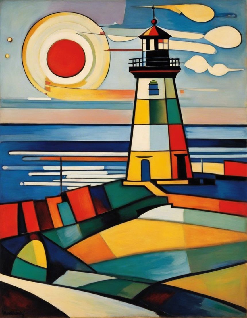 Image - Geometric abstract art, Lighthouse - 3752961977