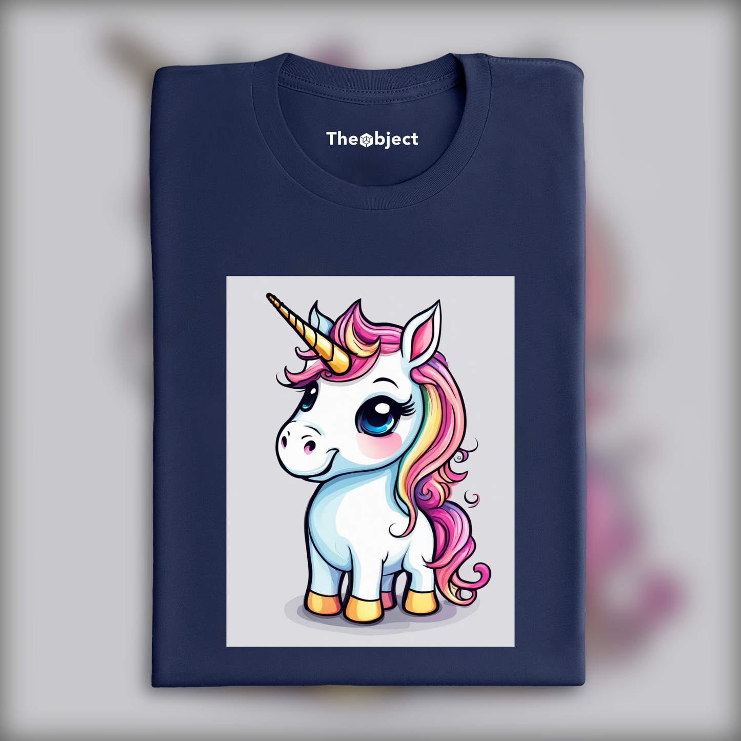 T-Shirt - colored drawing, A baby cute unicorn - 1869591321