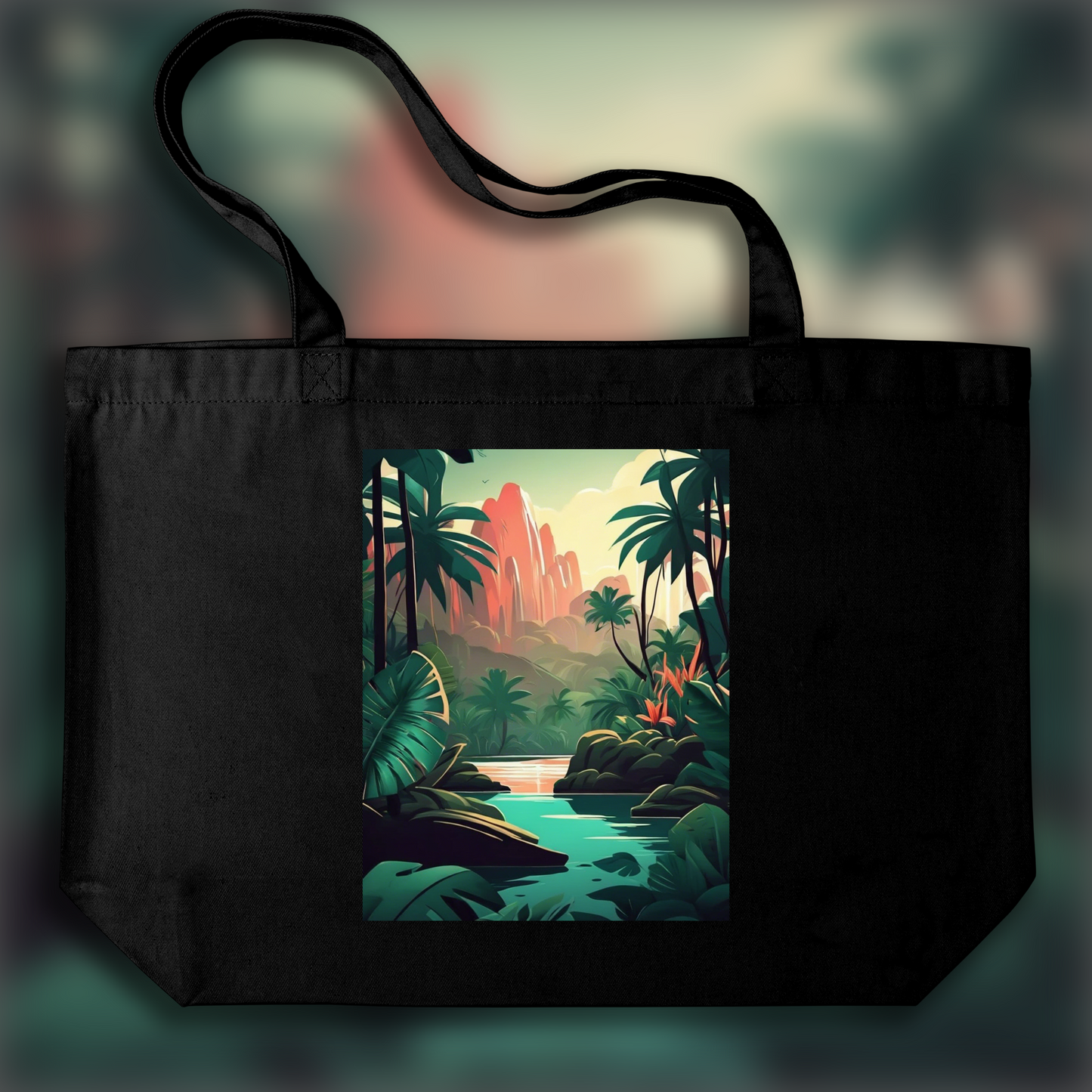 Tote bag - Tropical Jungle, Candle - 2171800522