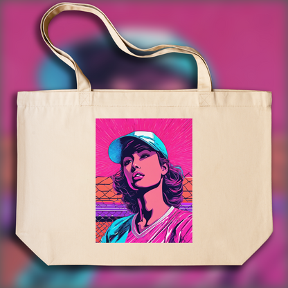 Tote bag - Vaporwave, Tennis - 2995163087