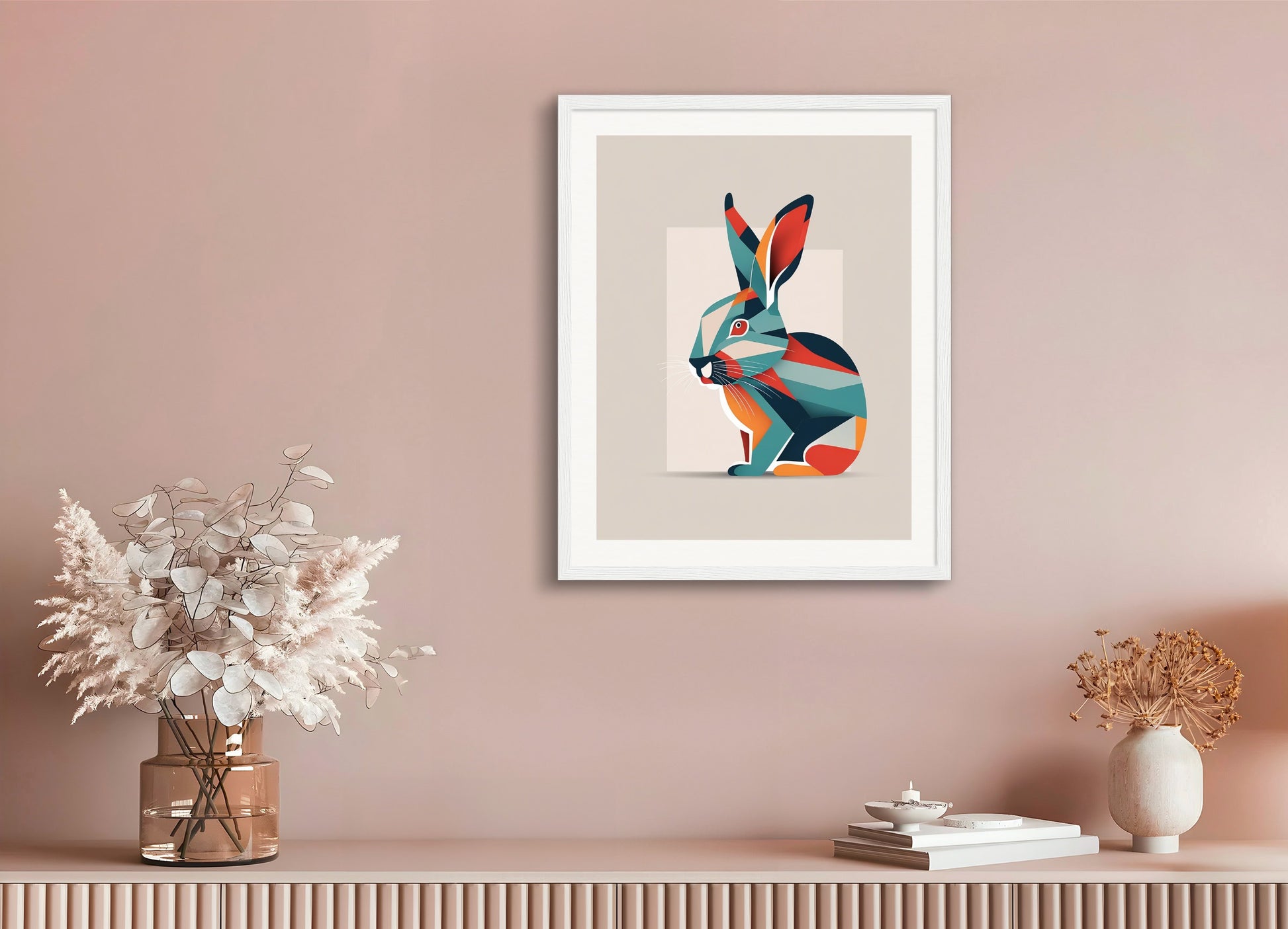 Poster with wood frame: , Rabbit