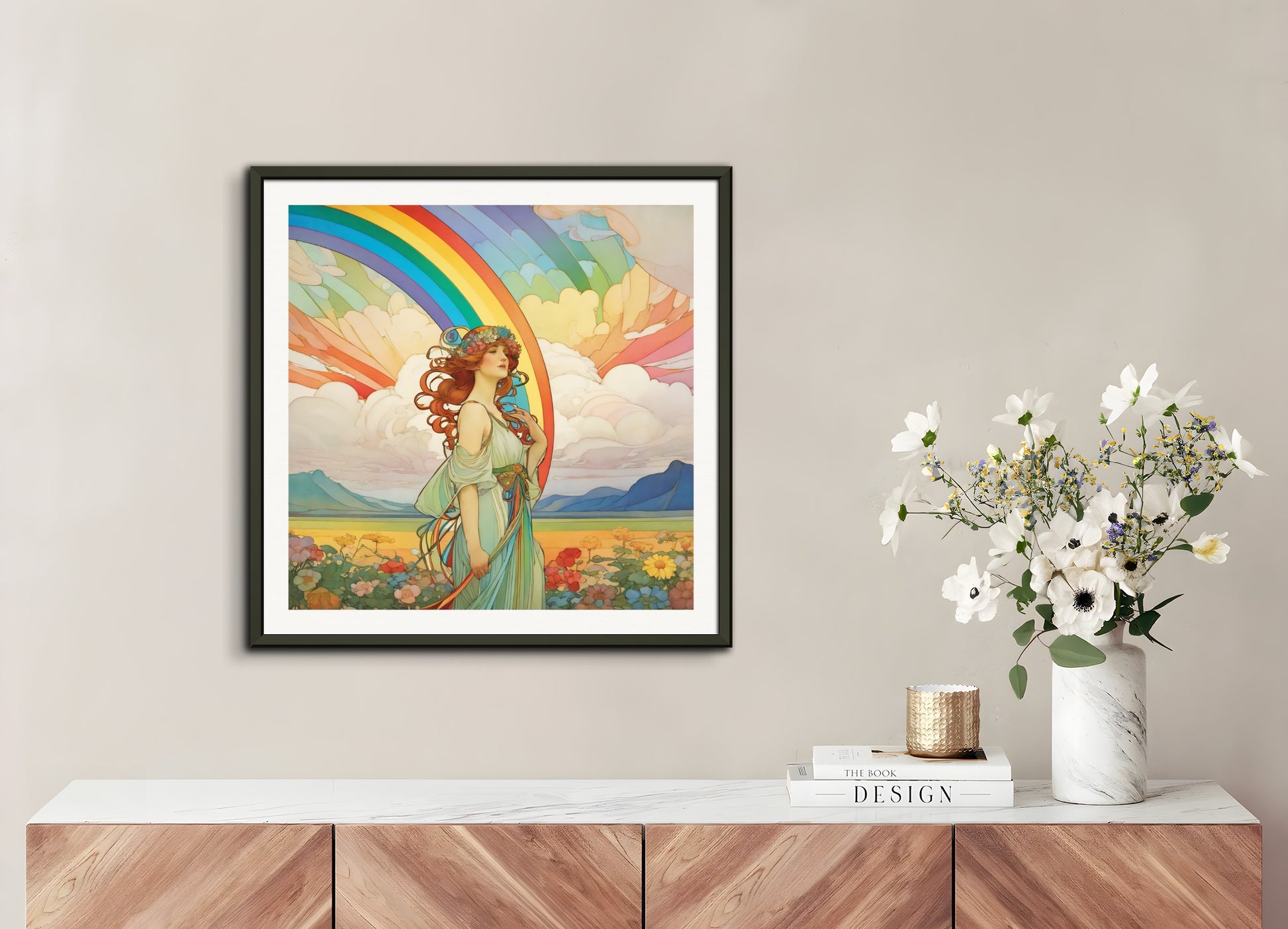 Poster with metal frame: , Rainbow