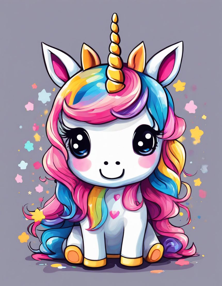 Image - Artiste contemporain japonais kawaï, Licorne bébé mignonne - 767137688