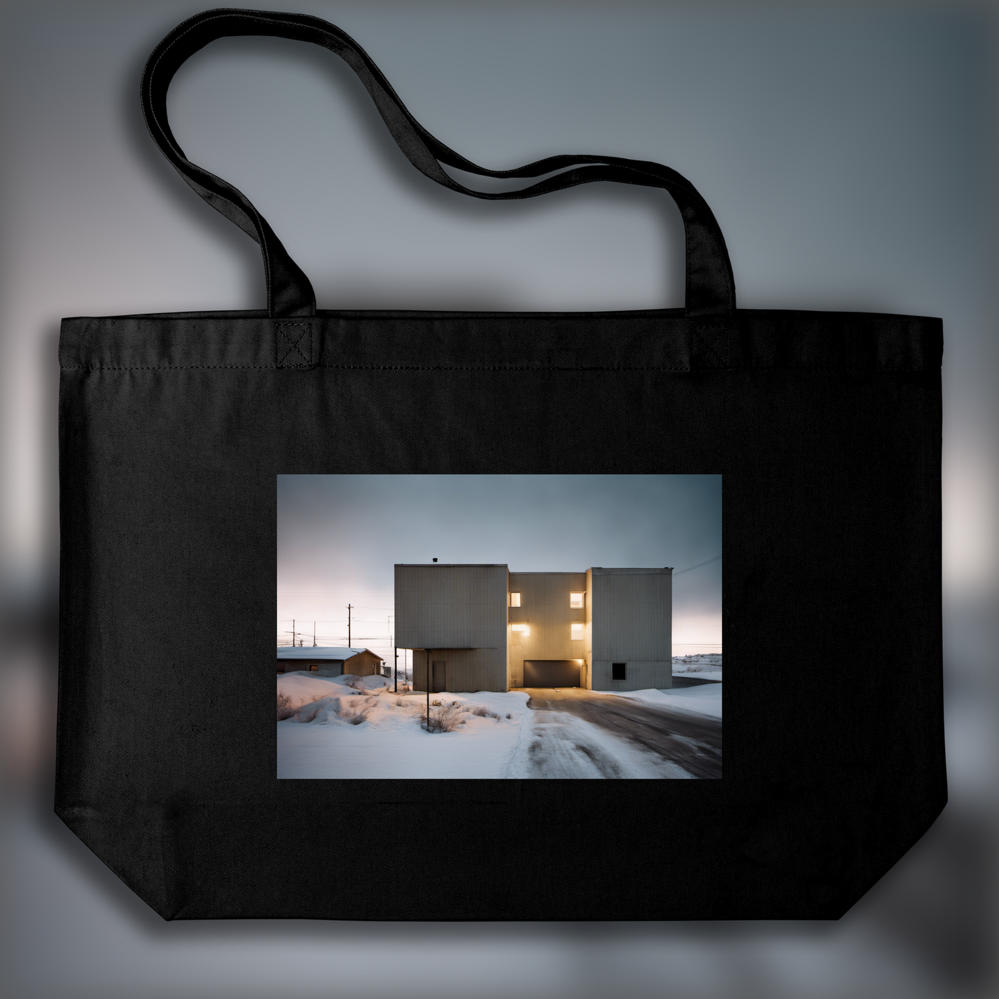 Tote bag - Photographies urbaines abstraites mettant l'accent sur les jeux de lumière et d'ombre, Brutalist architecture, city - 2315338962