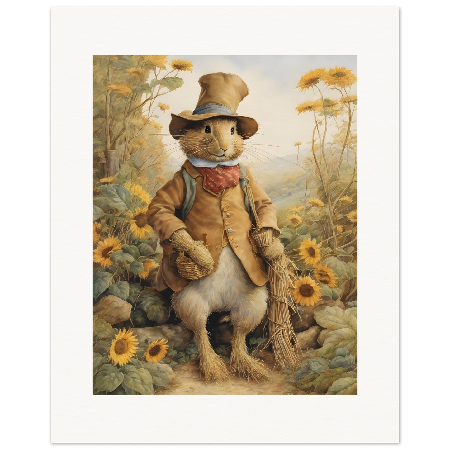 Poster - Charming tales, delicate British watercolors, Scarecrow - 2280231038