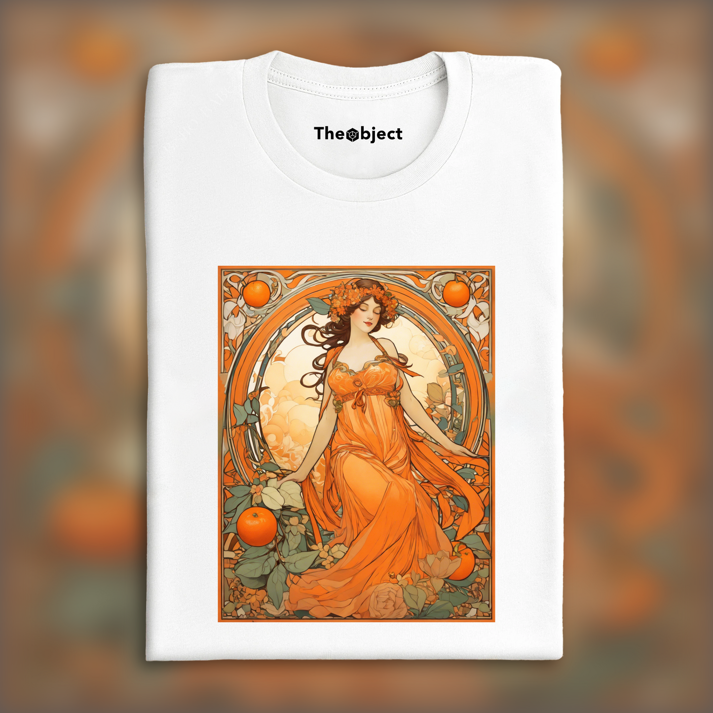 T-Shirt - Enchanting fusion of ornate lines and flowing shapes, Orange  - 3550359533