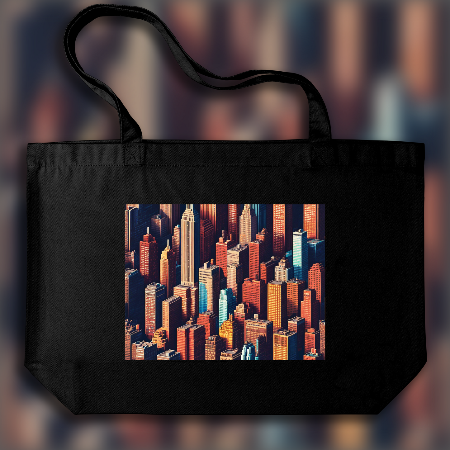 Tote bag - Pixel Art, New York city - 2805833499