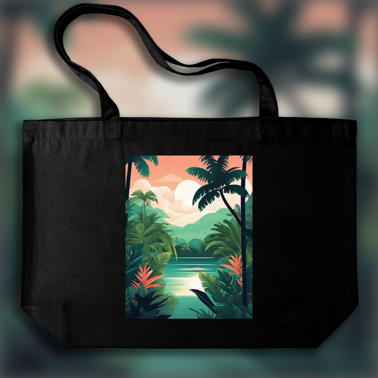 Tote bag - Jungle tropicale, Yoga - 3099939597