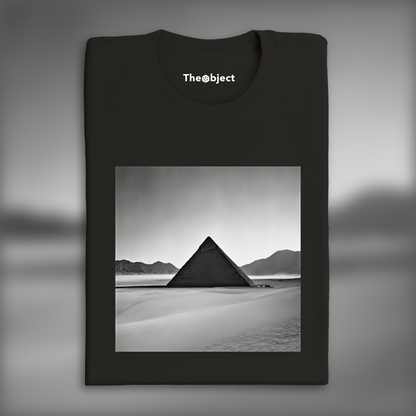 T-Shirt - Architectural and industrial elements, black and white, Pyramid - 2433305901