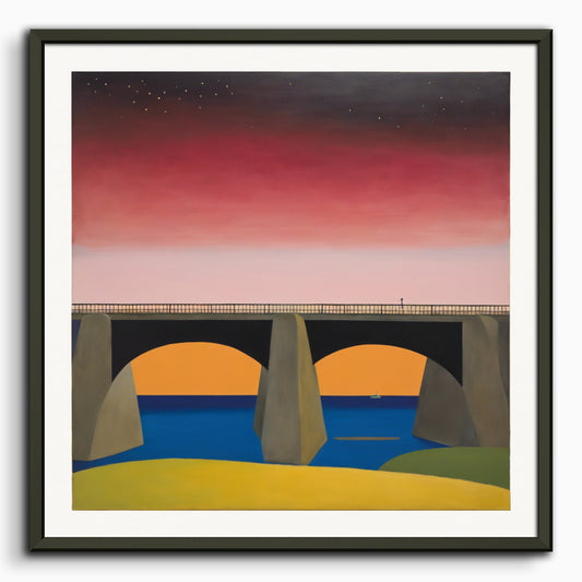 Poster: Scottish painting of abstract expressionism, Bridge