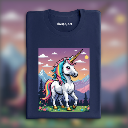 T-Shirt - Pixel art, Unicorn - 3704968282