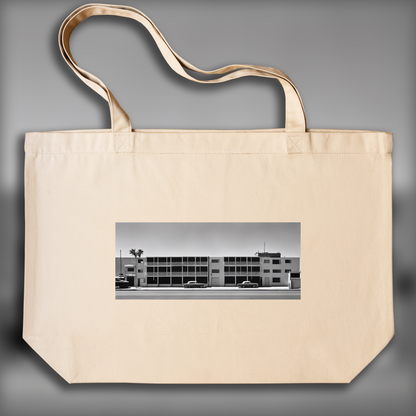 Tote bag - Architectural and industrial elements, black and white, Space Invaders - 1527544656