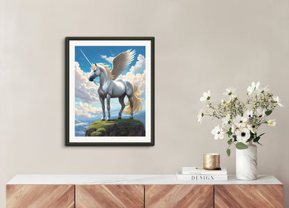 Poster with metal frame: Japanese animation studio, Unicorn