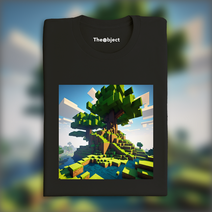 T-Shirt - Minecraft, Paysage base sur un arbre - 96362140