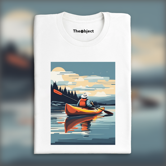 T-Shirt - Clean American, modern and nervous illustration, Kayak  - 3279006658
