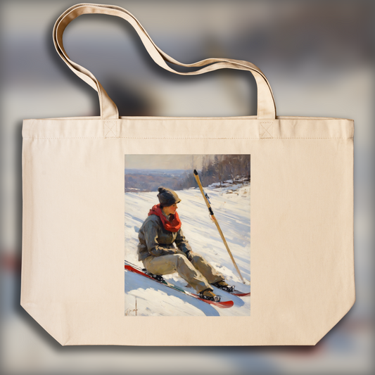 Tote bag - Early American Impressionism, ski - 3707242050