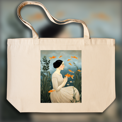 Tote bag - Ta langue ce poisson rouge, Guillaume Apollinaire - 6028090384