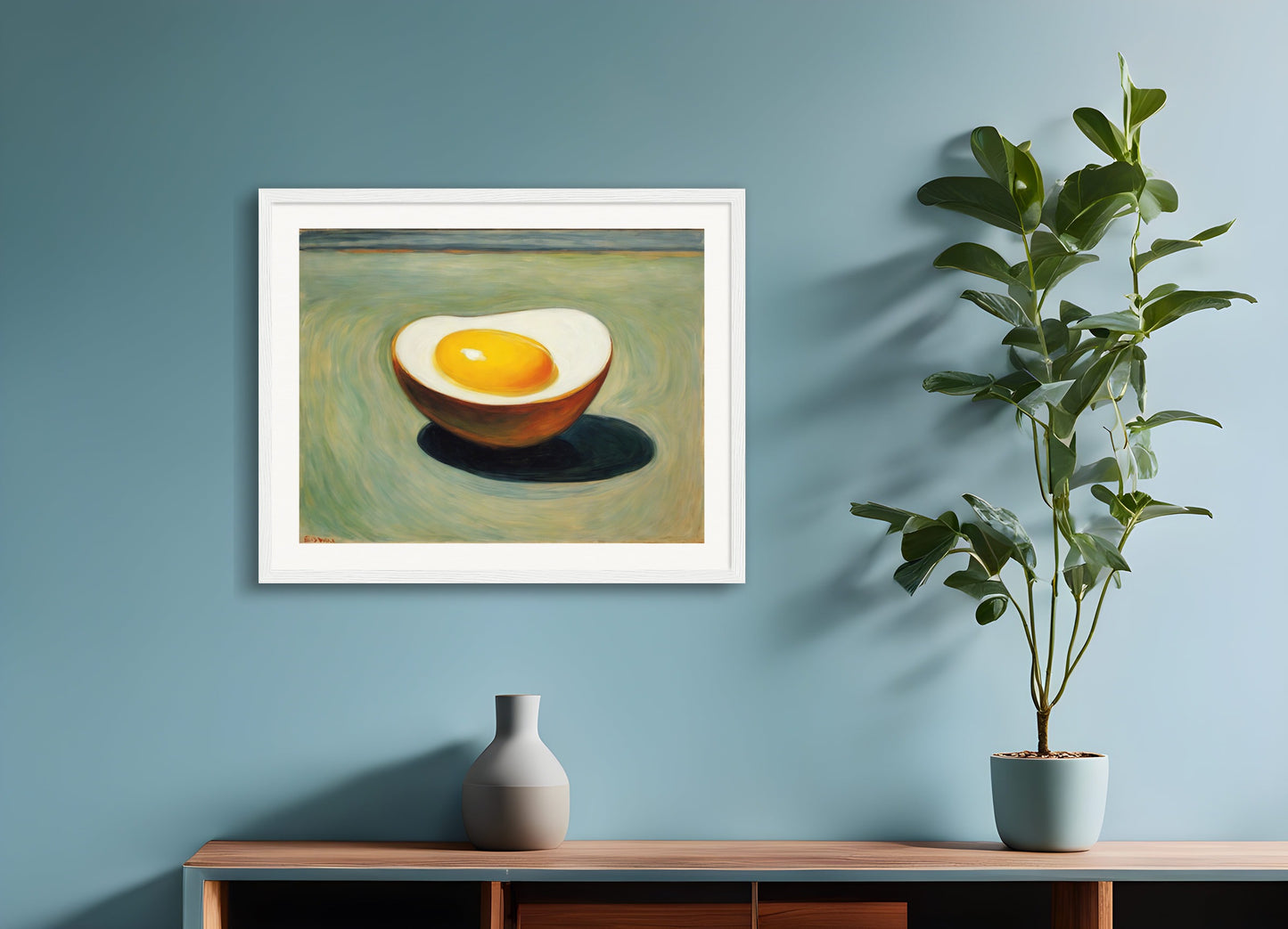 Poster with wood frame: Edvard Munch, Egg