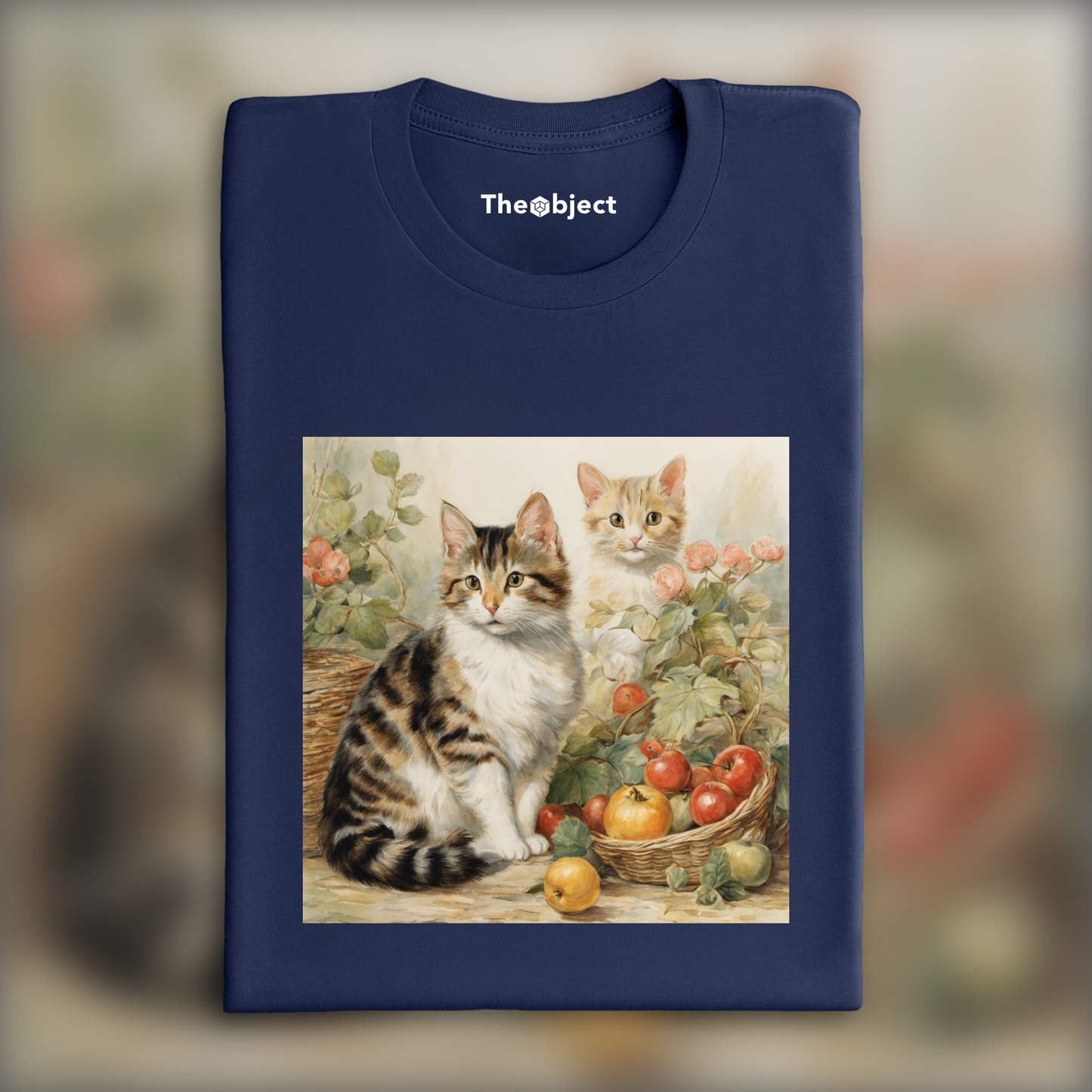 T-Shirt - Charming tales, delicate British watercolors, Cat - 2520828967