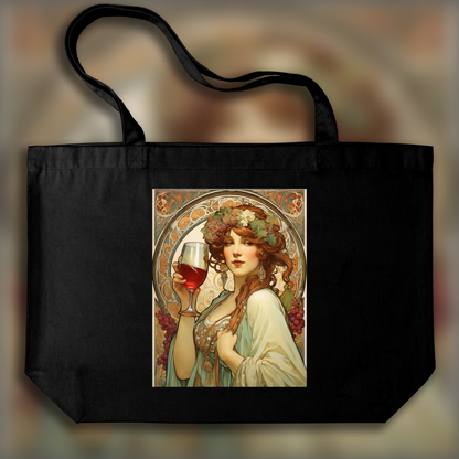 Tote bag - Alfons Mucha, The Wine - 985768002