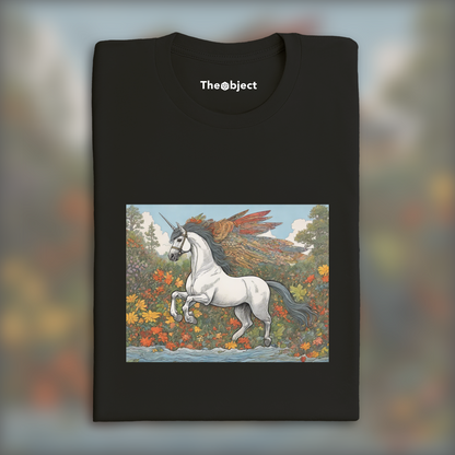 T-Shirt - Contemporary naive American comic strip, Unicorn - 3857721083