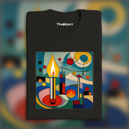 T-Shirt - Art abstrait géométrique, Bougie - 972237641