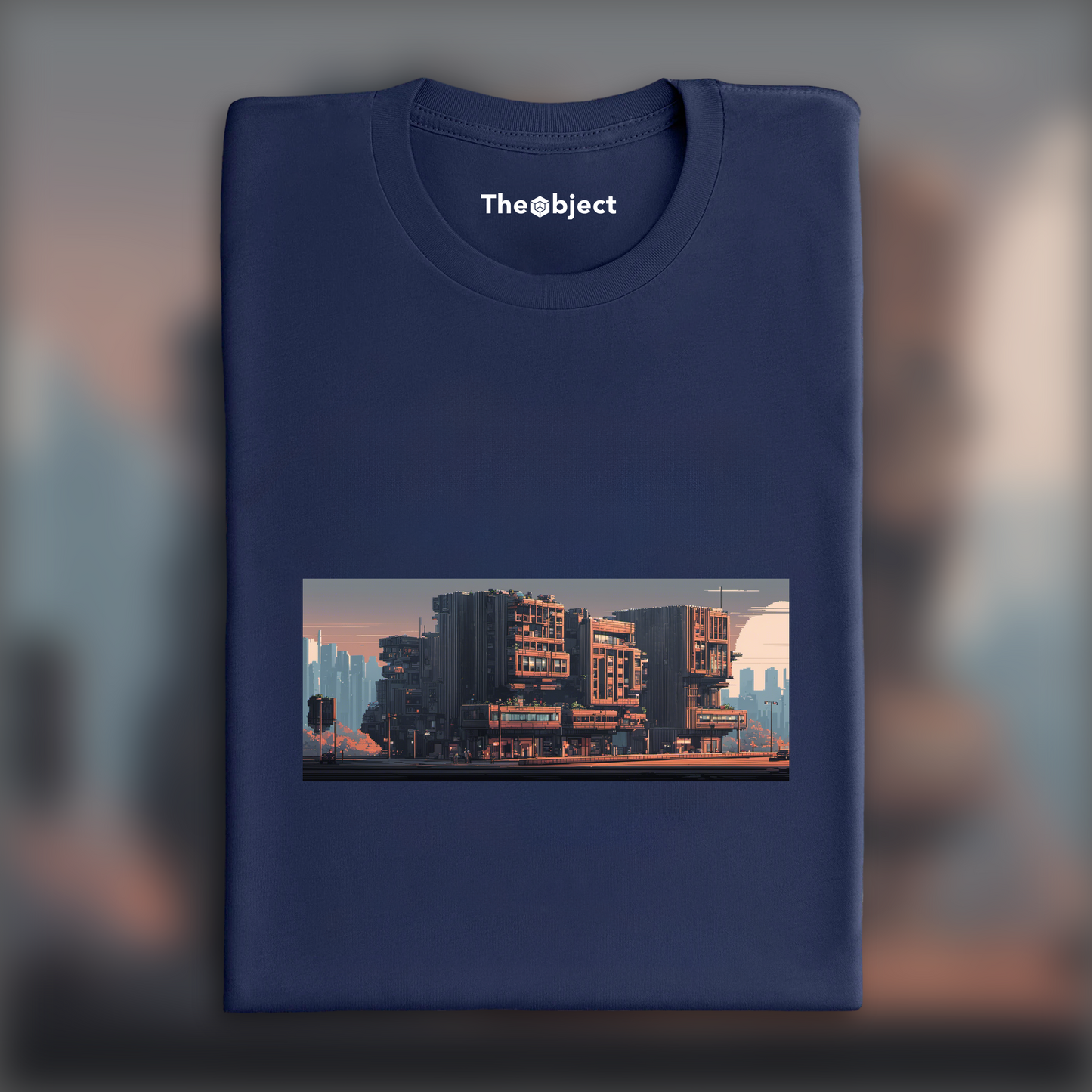 T-Shirt - Pixel art, Brutalist architecture, city - 353730903