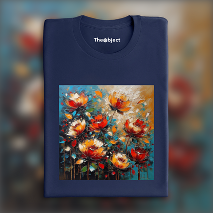 T-Shirt - Scottish Abstract Expressionist Painting, Flowers in Paris - 3774191296