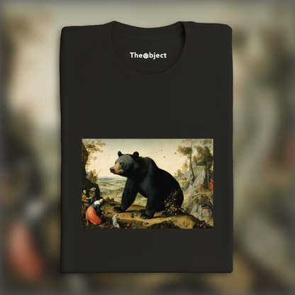 T-Shirt - Moral allegories and chaotic visions of heaven and hell, a black bear - 2642682415