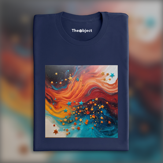 T-Shirt - Fluid art, Stars - 3231642727