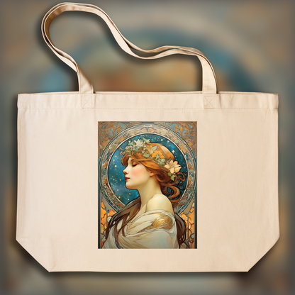 Tote bag - Enchanting fusion of ornate lines and flowing shapes, Stars - 2482312749