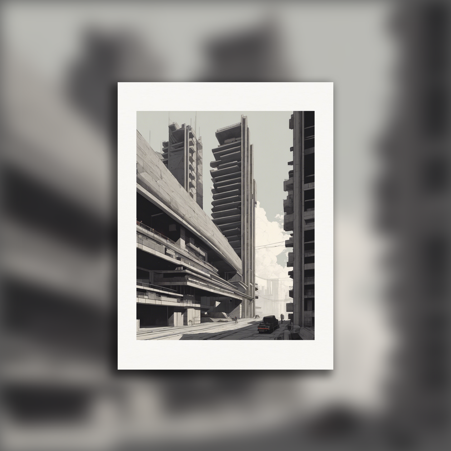 Affiche - Lo-fi, Brutalist architecture, city - 2699448569