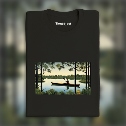 T-Shirt - Dreamlike and naive jungles with fanciful precision, Kayak - 3602432350