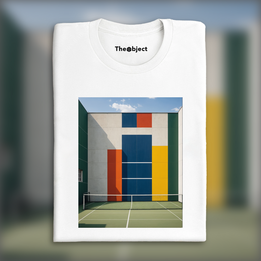 T-Shirt - Bauhaus art, Tennis court - 3505145385