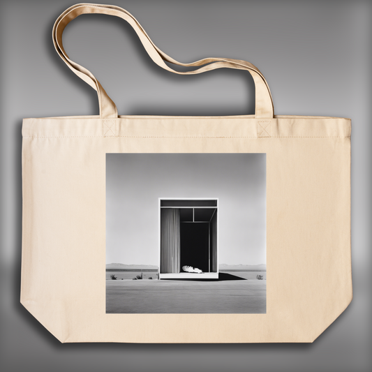 Tote bag - Architectural and industrial elements, black and white, Feather - 846148091