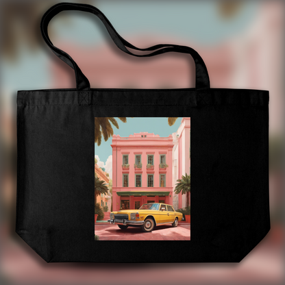 Tote bag - Symmetrical cinematography with a clean color palette, Car - 3173800193