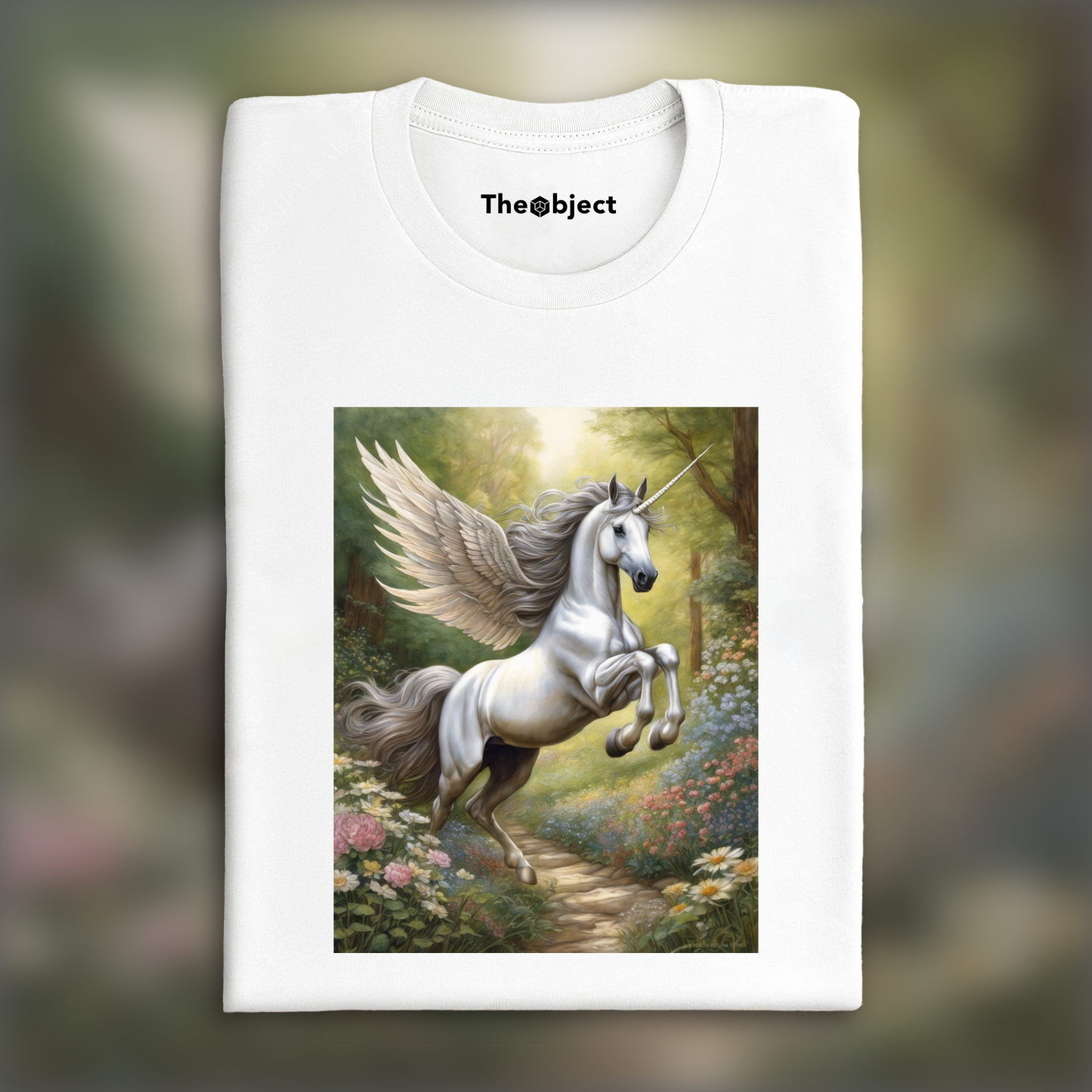 T-Shirt - British illustration with natural poetics, Unicorn - 4007768518