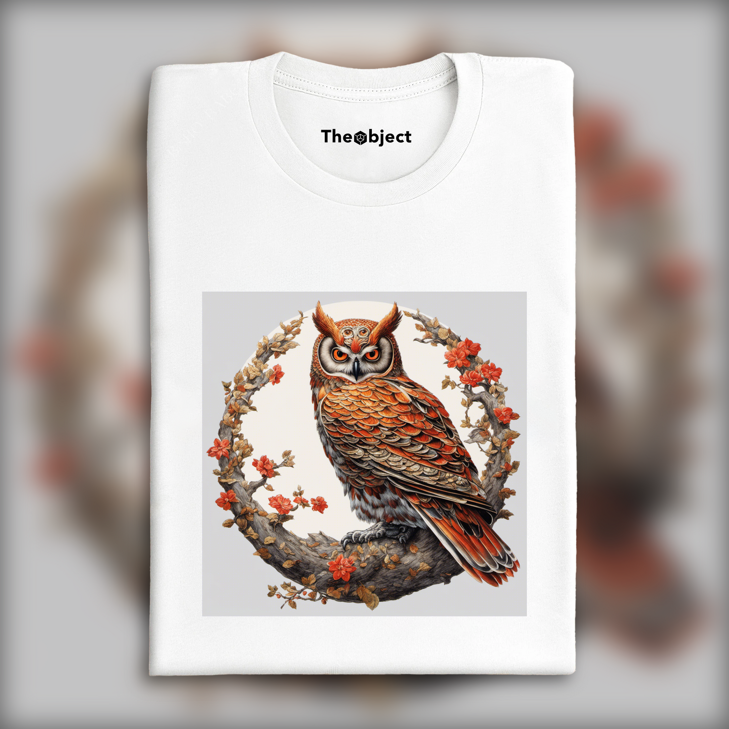 T-Shirt - Imprimés élégants, techniques traditionnelles japonaises, Hibou - 3524570569