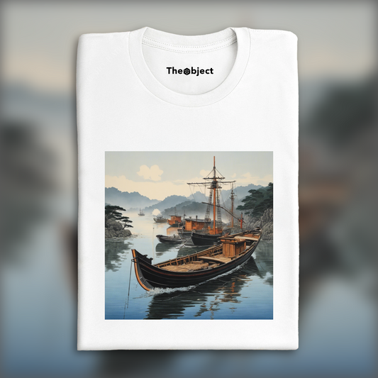 T-Shirt - Estampes japonaises à la beauté délicate, Bateau - 1154687676