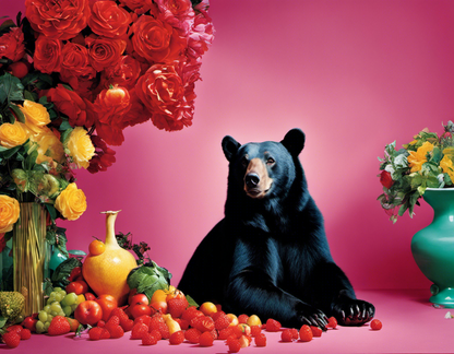 Poster - Glamorous and saturated British photography, a black bear - 1538913931