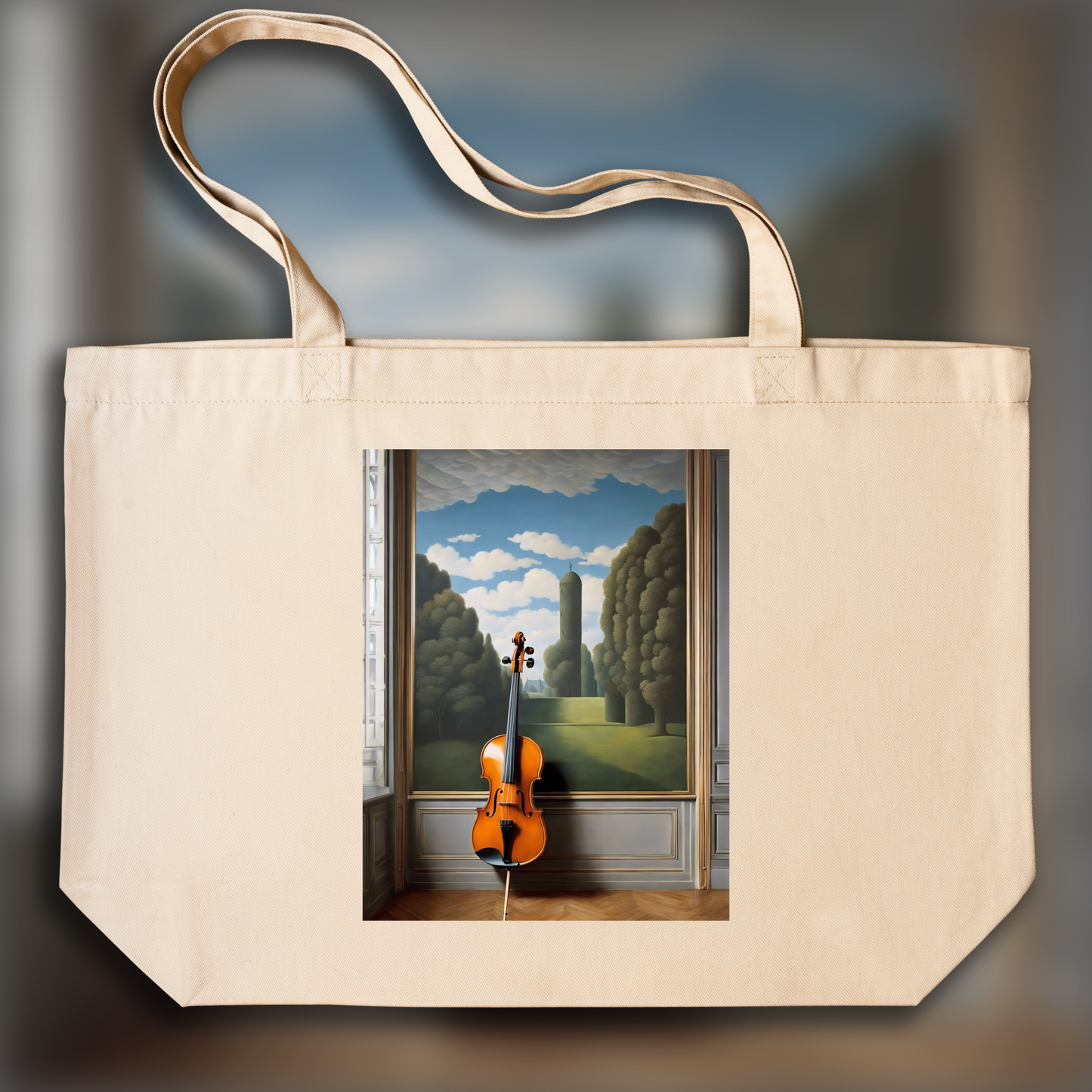 Tote bag - Belgian surrealism, A violin - 2415333366