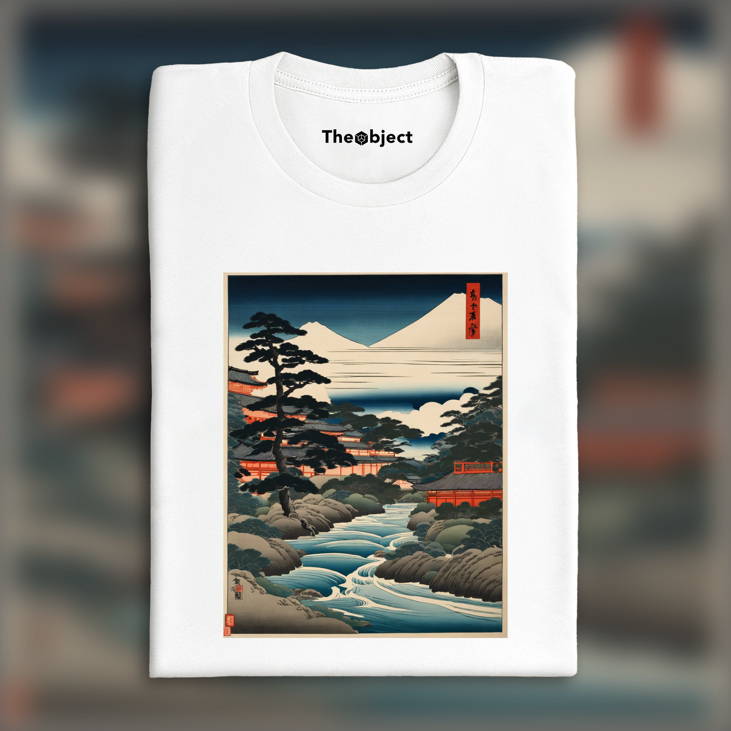 T-Shirt - Ukiyo-e, Rivière - 4237063478