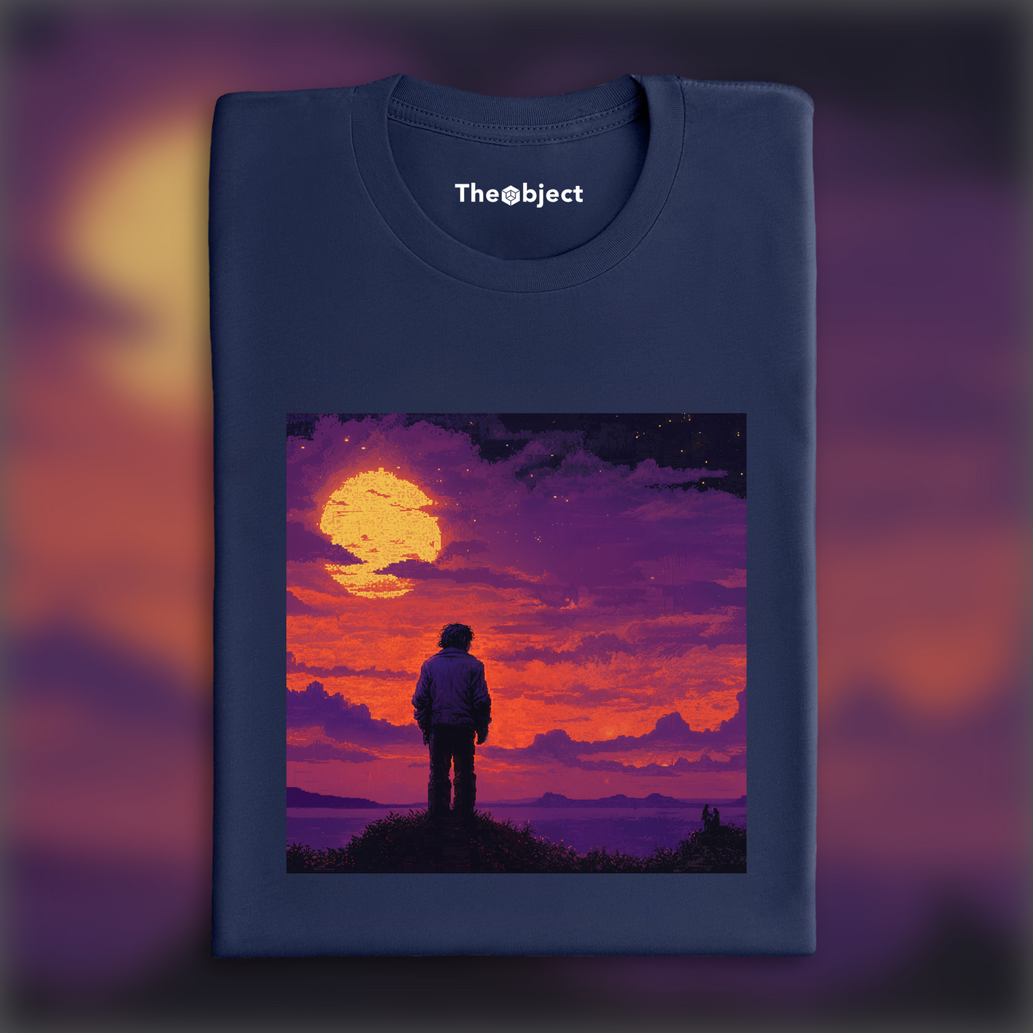 T-Shirt - Jeu vidéo rétro, coucher de Soleil mystique