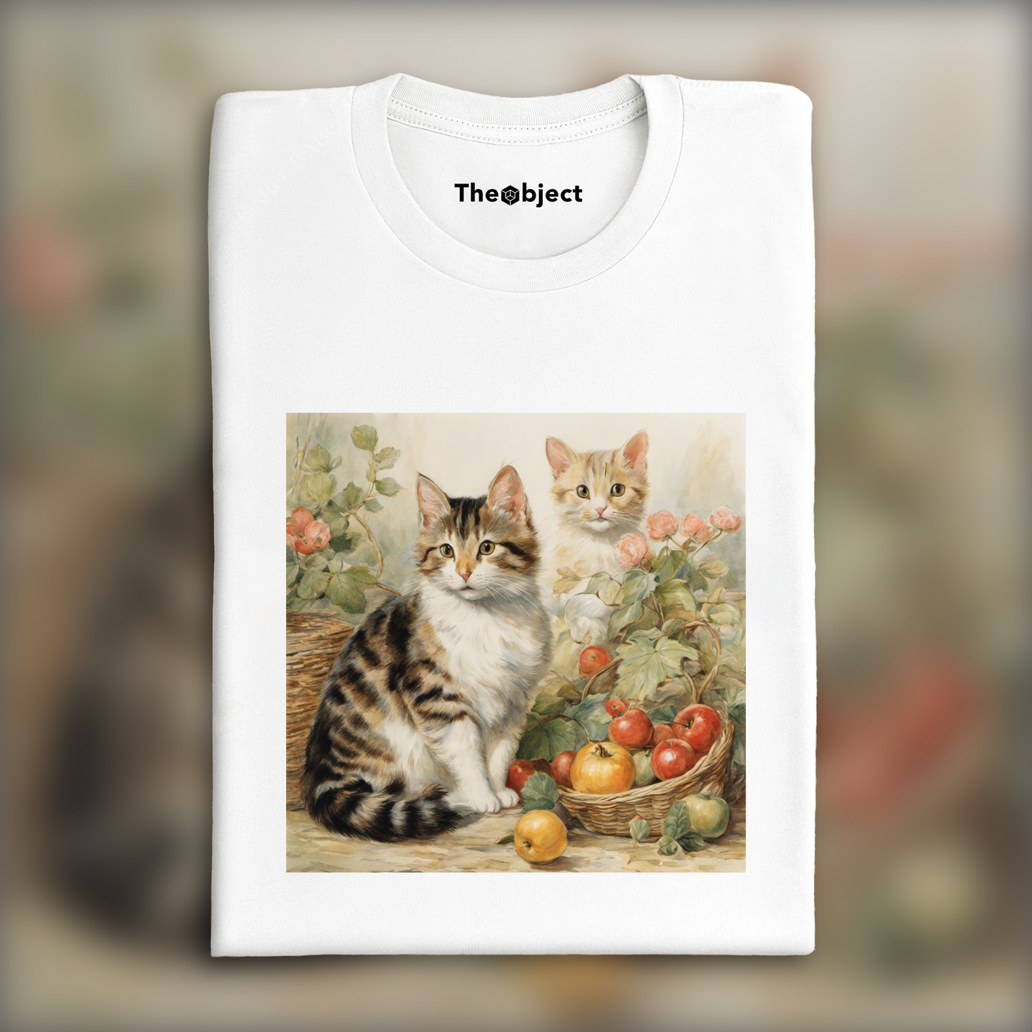 T-Shirt - Charming tales, delicate British watercolors, Cat - 2520828967