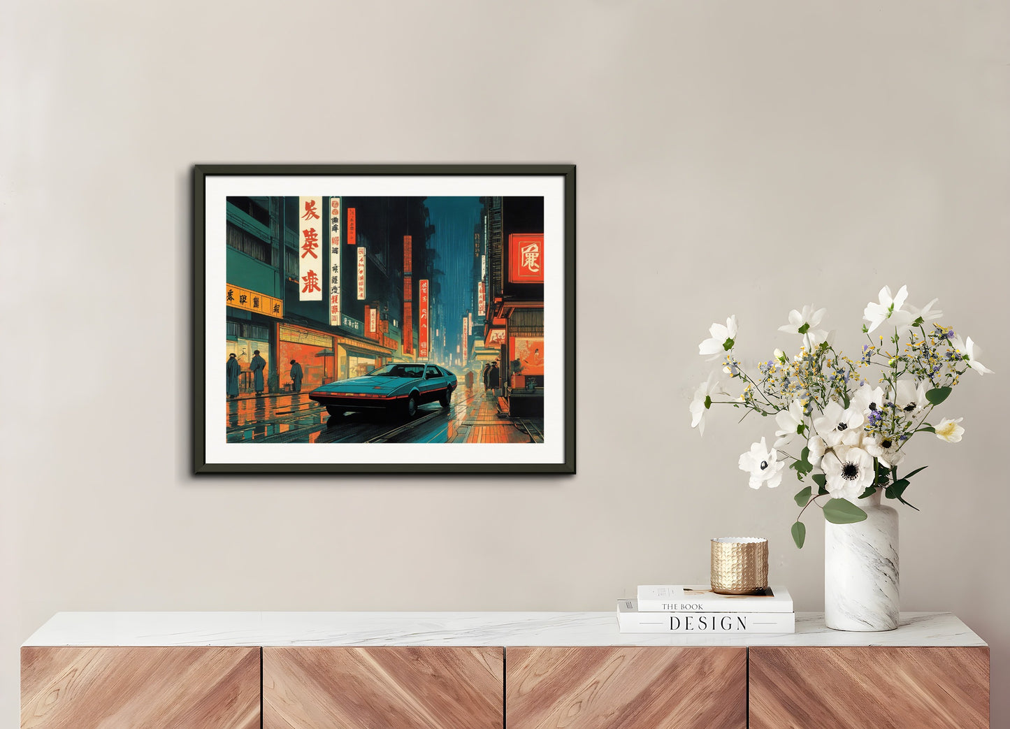 Poster with metal frame: Hiroshige, 