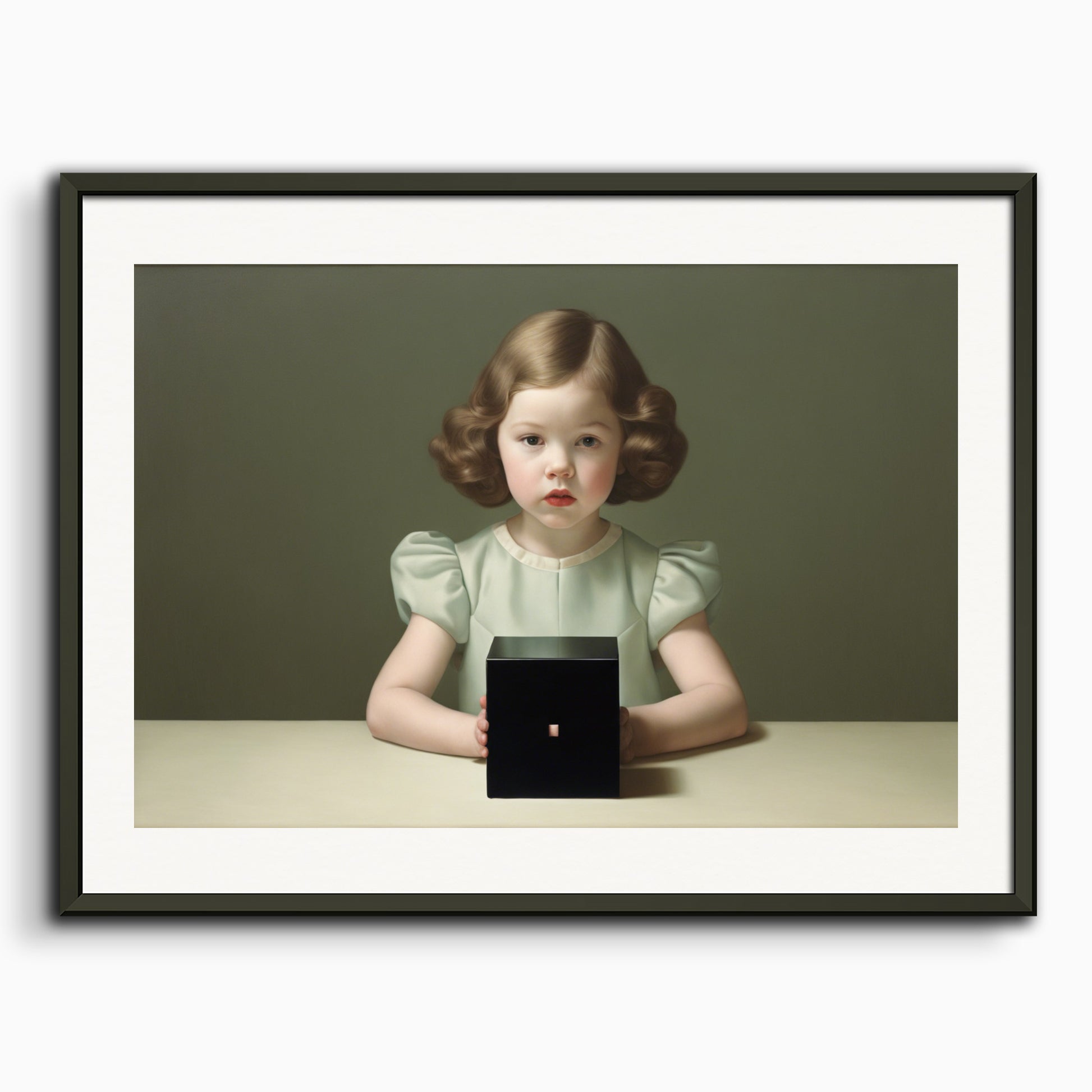 Poster: Formal portraits of children with aristocratic rigidity, 