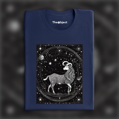 T-Shirt - Constellations beautiful drawing, black background, Astrology, Aries sign - 3993773605