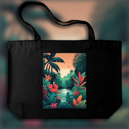 Tote bag - Tropical Jungle, Candle - 519625631